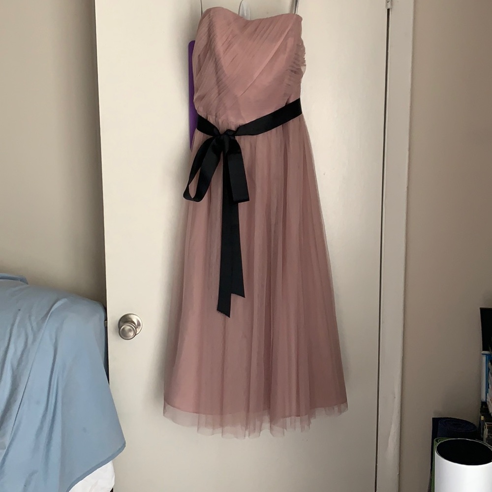 Alfred Angelo strapless tea length gown
